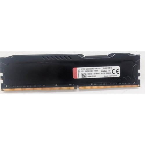Озп Kingston DDR4 16GB 3200Mhz HyperX Fury Black (HX432C18FB/16) (Відновлено продавцем, 785999) купити з перевіркою сумісності: огляд, характеристики, ціна у Києві, Львові, Вінниці, Хмельницькому, Івано-Франківську, Україні | інтернет-магазин TELEMART.UA фото