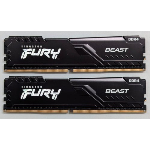 Озп Kingston DDR4 32GB (2x16GB) 3600Mhz FURY Beast Black (KF436C18BBK2/32) (Відновлено продавцем, 786161) купити з перевіркою сумісності: огляд, характеристики, ціна у Києві, Львові, Вінниці, Хмельницькому, Івано-Франківську, Україні | інтернет-магазин TELEMART.UA фото