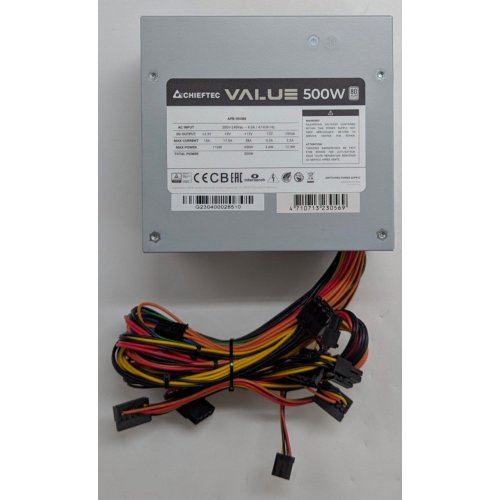 Блок живлення CHIEFTEC VALUE SERIES 500W (APB-500B8) OEM (Відновлено продавцем, 786177) купити з перевіркою сумісності: огляд, характеристики, ціна у Києві, Львові, Вінниці, Хмельницькому, Івано-Франківську, Україні | інтернет-магазин TELEMART.UA фото