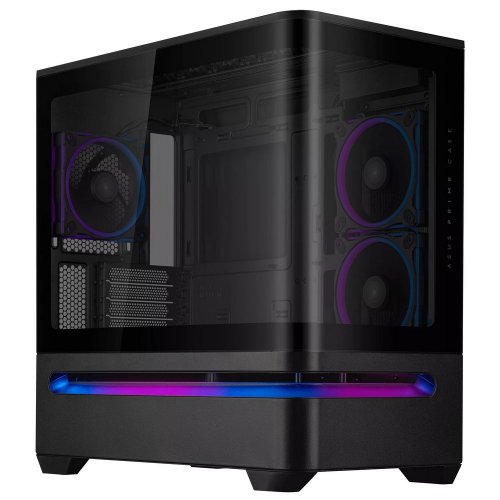 Корпус Asus PRIME AP202 ARGB Tempered Glass без БЖ (90DC00P0-B19000) Black купити з перевіркою сумісності: огляд, характеристики, ціна у Києві, Львові, Вінниці, Хмельницькому, Івано-Франківську, Україні | інтернет-магазин TELEMART.UA фото