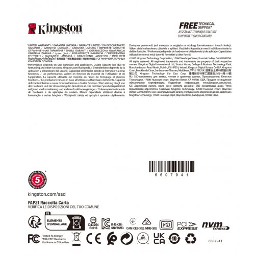 SSD-диск Kingston NV3 3D NAND 500GB M.2 (2230 PCI-E) NVMe x4 (SNV3SM3/500G) купити з перевіркою сумісності: огляд, характеристики, ціна у Києві, Львові, Вінниці, Хмельницькому, Івано-Франківську, Україні | інтернет-магазин TELEMART.UA фото