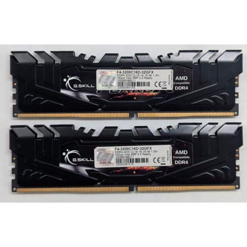 Купить Озу G.Skill DDR4 32GB (2x16GB) 3200Mhz Flare X (F4-3200C16D-32GFX) (Восстановлено продавцом, 786548) с проверкой совместимости: обзор, характеристики, цена в Киеве, Днепре, Одессе, Харькове, Украине | интернет-магазин TELEMART.UA фото