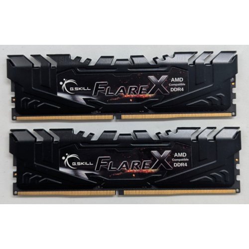Купить Озу G.Skill DDR4 32GB (2x16GB) 3200Mhz Flare X (F4-3200C16D-32GFX) (Восстановлено продавцом, 786549) с проверкой совместимости: обзор, характеристики, цена в Киеве, Днепре, Одессе, Харькове, Украине | интернет-магазин TELEMART.UA фото