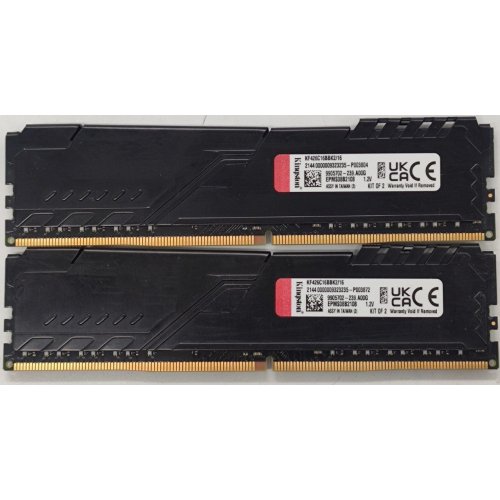 Озп Kingston DDR4 16GB (2x8GB) 2666Mhz FURY Beast Black (KF426C16BBK2/16) (Відновлено продавцем, 786550) купити з перевіркою сумісності: огляд, характеристики, ціна у Києві, Львові, Вінниці, Хмельницькому, Івано-Франківську, Україні | інтернет-магазин TELEMART.UA фото
