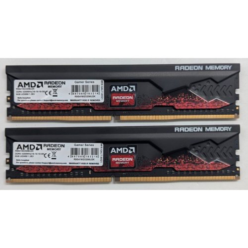 Купить Озу AMD DDR4 16GB (2x8GB) 3200Mhz Radeon R9 Gamer Series (R9S416G3206U2K) (Восстановлено продавцом, 786552) с проверкой совместимости: обзор, характеристики, цена в Киеве, Днепре, Одессе, Харькове, Украине | интернет-магазин TELEMART.UA фото