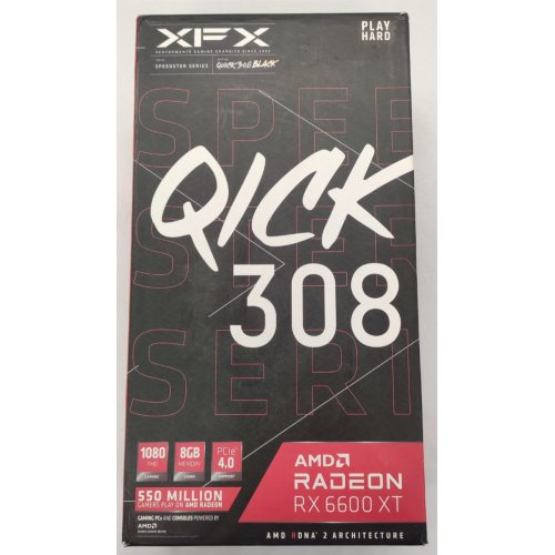 Купить Видеокарта XFX Radeon RX 6600 XT SPEEDSTER QICK 308 BLACK 8192MB (RX-66XT8LBDQ) (Восстановлено продавцом, 786562) с проверкой совместимости: обзор, характеристики, цена в Киеве, Днепре, Одессе, Харькове, Украине | интернет-магазин TELEMART.UA фото