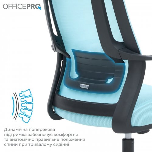 Купить Офисное кресло OfficePro Harmony OC310 (OC310-B-BL-BL) Black/Blue - цена в Харькове, Киеве, Днепре, Одессе
в интернет-магазине Telemart фото