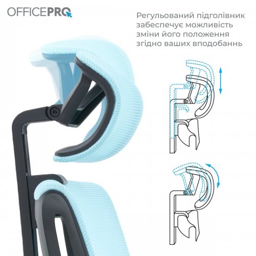 Купить Офисное кресло OfficePro Harmony OC310 (OC310-B-BL-BL) Black/Blue - цена в Харькове, Киеве, Днепре, Одессе
в интернет-магазине Telemart фото