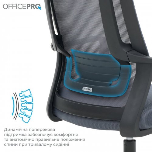 Купить Офисное кресло OfficePro Harmony OC310 (OC310-B-G-G) Black/Gray - цена в Харькове, Киеве, Днепре, Одессе
в интернет-магазине Telemart фото