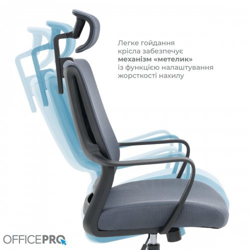 Купить Офисное кресло OfficePro Harmony OC310 (OC310-B-G-G) Black/Gray - цена в Харькове, Киеве, Днепре, Одессе
в интернет-магазине Telemart фото