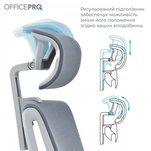 Купить Офисное кресло OfficePro Harmony OC310 (OC310-G-G-G) Gray - цена в Харькове, Киеве, Днепре, Одессе
в интернет-магазине Telemart фото