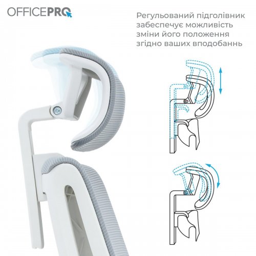 Купить Офисное кресло OfficePro Harmony OC310 (OC310-W-LG-LG) White/Light Gray - цена в Харькове, Киеве, Днепре, Одессе
в интернет-магазине Telemart фото