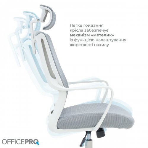 Купить Офисное кресло OfficePro Harmony OC310 (OC310-W-LG-LG) White/Light Gray - цена в Харькове, Киеве, Днепре, Одессе
в интернет-магазине Telemart фото