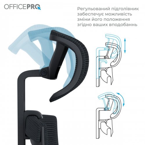 Крісло офісне OfficePro Balance OC550 (OC550-B-B-B) Black купити в Україні: Київ, Львів, Хмельницький, Тернопіль, Івано-Франківськ | Низька ціна, відгуки, характеристики від TELEMART фото