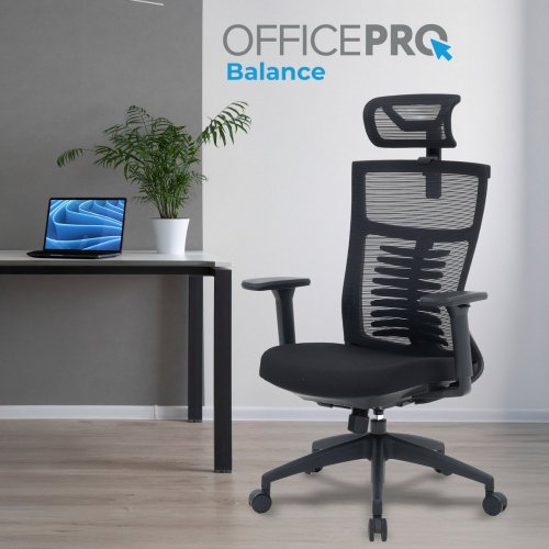 Купить Офисное кресло OfficePro Balance OC550 (OC550-B-B-B) Black - цена в Харькове, Киеве, Днепре, Одессе
в интернет-магазине Telemart фото