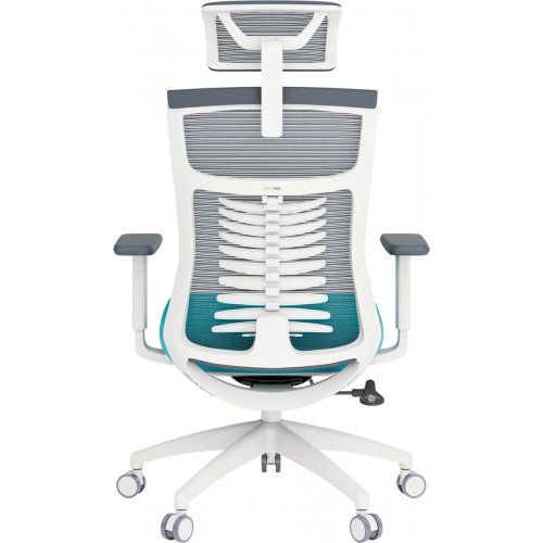 Офисное кресло OfficePro Balance OC550 (OC550-W-DG-BL) White/Dark Gray/Blue купить в Украине: Киев, Днепр, Харьков, Одесса  | Низкая цена, отзывы, характеристики от TELEMART фото