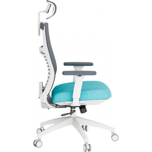 Офисное кресло OfficePro Balance OC550 (OC550-W-DG-BL) White/Dark Gray/Blue купить в Украине: Киев, Днепр, Харьков, Одесса  | Низкая цена, отзывы, характеристики от TELEMART фото
