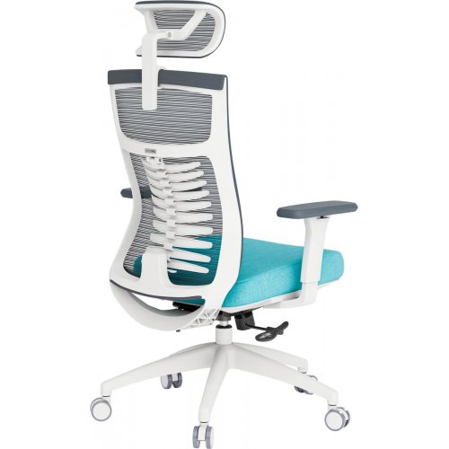 Офисное кресло OfficePro Balance OC550 (OC550-W-DG-BL) White/Dark Gray/Blue купить в Украине: Киев, Днепр, Харьков, Одесса  | Низкая цена, отзывы, характеристики от TELEMART фото