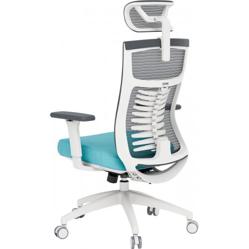 Офисное кресло OfficePro Balance OC550 (OC550-W-DG-BL) White/Dark Gray/Blue купить в Украине: Киев, Днепр, Харьков, Одесса  | Низкая цена, отзывы, характеристики от TELEMART фото