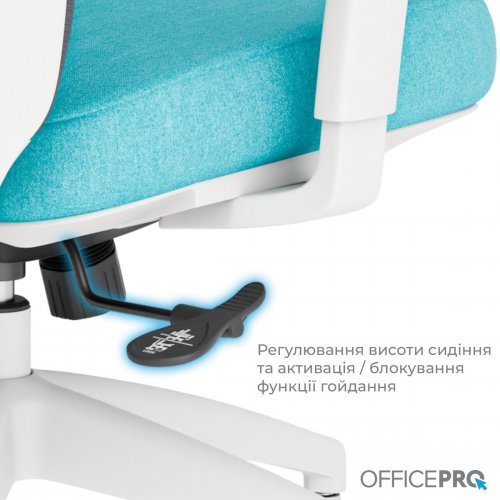 Офисное кресло OfficePro Balance OC550 (OC550-W-DG-BL) White/Dark Gray/Blue купить в Украине: Киев, Днепр, Харьков, Одесса  | Низкая цена, отзывы, характеристики от TELEMART фото