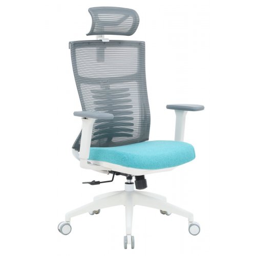 Купить Офисное кресло OfficePro Balance OC550 (OC550-W-DG-BL) White/Dark Gray/Blue - цена в Харькове, Киеве, Днепре, Одессе
в интернет-магазине Telemart фото