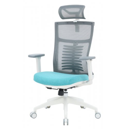 Купить Офисное кресло OfficePro Balance OC550 (OC550-W-DG-BL) White/Dark Gray/Blue - цена в Харькове, Киеве, Днепре, Одессе
в интернет-магазине Telemart фото