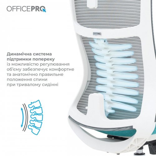 Купить Офисное кресло OfficePro Balance OC550 (OC550-W-DG-BL) White/Dark Gray/Blue - цена в Харькове, Киеве, Днепре, Одессе
в интернет-магазине Telemart фото