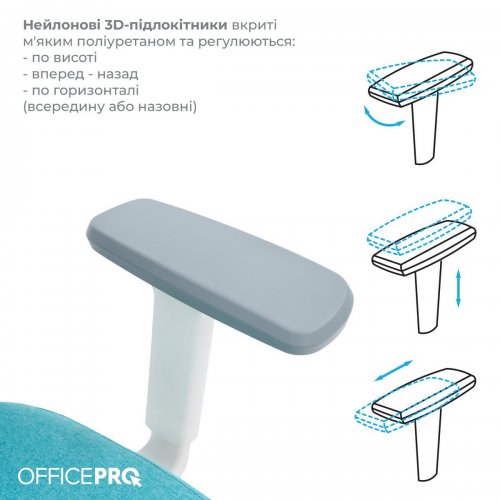 Купить Офисное кресло OfficePro Balance OC550 (OC550-W-DG-BL) White/Dark Gray/Blue - цена в Харькове, Киеве, Днепре, Одессе
в интернет-магазине Telemart фото