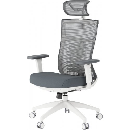 Офисное кресло OfficePro Balance OC550 (OC550-W-DG-DG) White/Dark Gray купить в Украине: Киев, Днепр, Харьков, Одесса  | Низкая цена, отзывы, характеристики от TELEMART фото
