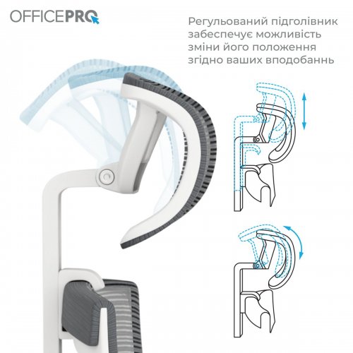 Офисное кресло OfficePro Balance OC550 (OC550-W-DG-DG) White/Dark Gray купить в Украине: Киев, Днепр, Харьков, Одесса  | Низкая цена, отзывы, характеристики от TELEMART фото