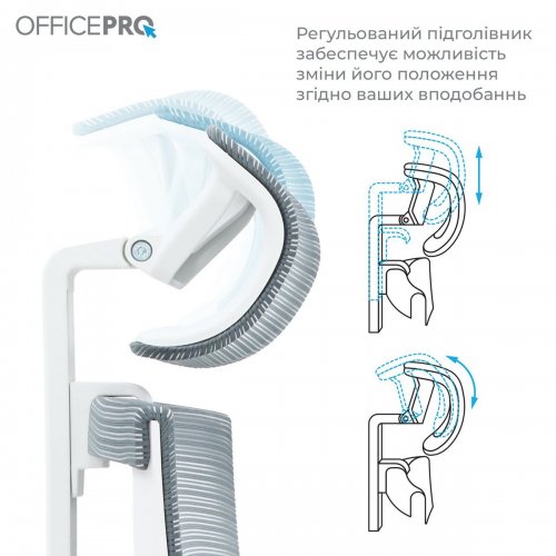 Купити Крісло офісне OfficePro Balance OC550 (OC550-W-DG-DG) White/Dark Gray - ціна в Києві, Львові, Вінниці, Хмельницькому, Франківську, Україні | інтернет-магазин TELEMART.UA фото