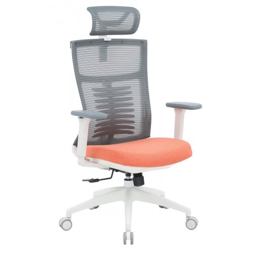 Купити Крісло офісне OfficePro Balance OC550 (OC550-W-DG-OR) White/Dark Gray/Orange - ціна в Києві, Львові, Вінниці, Хмельницькому, Франківську, Україні | інтернет-магазин TELEMART.UA фото