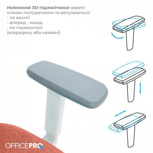 Купити Крісло офісне OfficePro Balance OC550 (OC550-W-DG-OR) White/Dark Gray/Orange - ціна в Києві, Львові, Вінниці, Хмельницькому, Франківську, Україні | інтернет-магазин TELEMART.UA фото