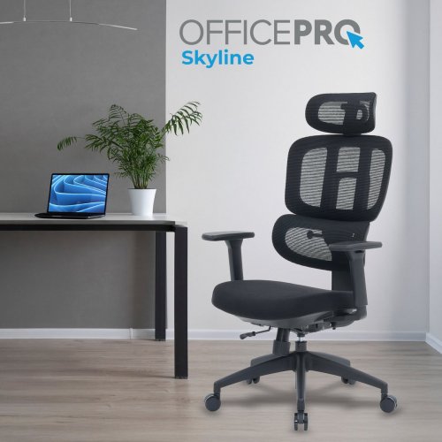 Купить Офисное кресло OfficePro Skyline OC580 (OC580-B-B-B) Black - цена в Харькове, Киеве, Днепре, Одессе
в интернет-магазине Telemart фото