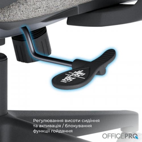 Крісло офісне OfficePro Wave OC599 (OC599-B-DG-DG) Black/Dark Gray купити в Україні: Київ, Львів, Хмельницький, Тернопіль, Івано-Франківськ | Низька ціна, відгуки, характеристики від TELEMART фото