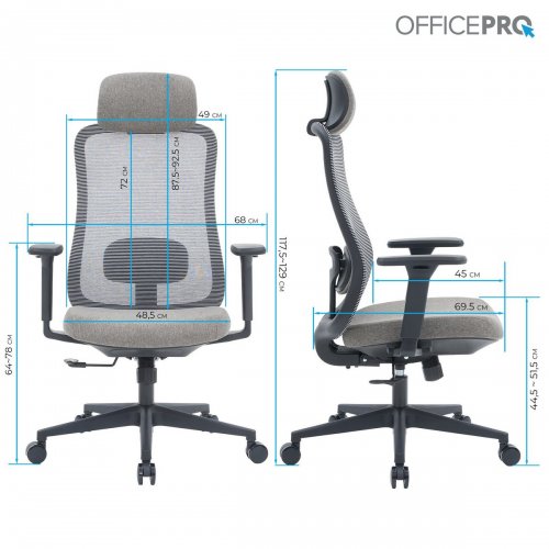 Купити Крісло офісне OfficePro Wave OC599 (OC599-B-DG-DG) Black/Dark Gray - ціна в Києві, Львові, Вінниці, Хмельницькому, Франківську, Україні | інтернет-магазин TELEMART.UA фото