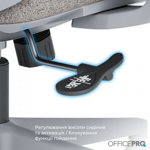 Крісло офісне OfficePro Wave OC599 (OC599-G-G-G) Gray купити в Україні: Київ, Львів, Хмельницький, Тернопіль, Івано-Франківськ | Низька ціна, відгуки, характеристики від TELEMART фото
