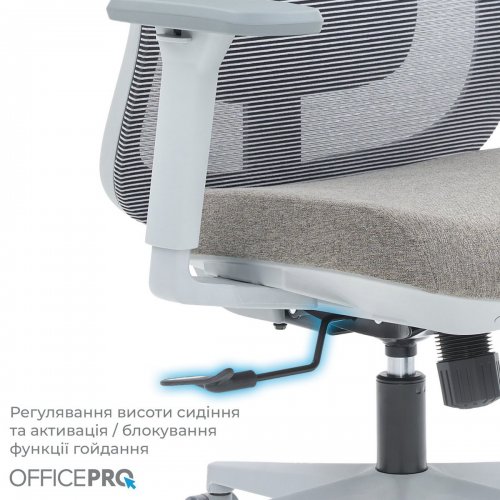 Купити Крісло офісне OfficePro Wave OC599 (OC599-G-G-G) Gray - ціна в Києві, Львові, Вінниці, Хмельницькому, Франківську, Україні | інтернет-магазин TELEMART.UA фото