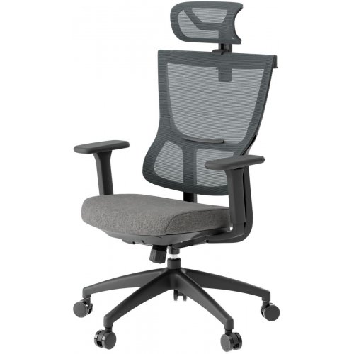 Крісло офісне OfficePro Elegant OC600 (OC600-B-DG-DG) Black/Dark Gray купити в Україні: Київ, Львів, Хмельницький, Тернопіль, Івано-Франківськ | Низька ціна, відгуки, характеристики від TELEMART фото
