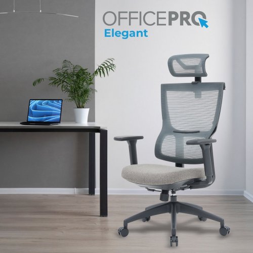 Купить Офисное кресло OfficePro Elegant OC600 (OC600-B-DG-DG) Black/Dark Gray - цена в Харькове, Киеве, Днепре, Одессе
в интернет-магазине Telemart фото