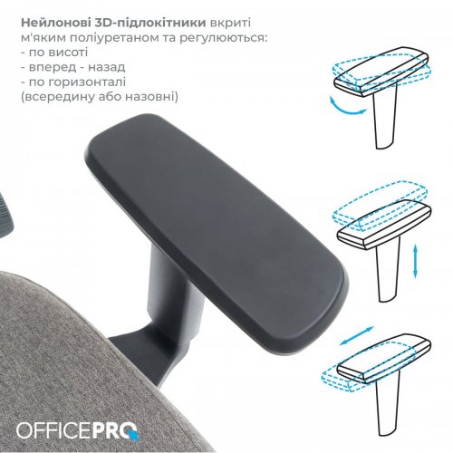 Купить Офисное кресло OfficePro Elegant OC600 (OC600-B-DG-DG) Black/Dark Gray - цена в Харькове, Киеве, Днепре, Одессе
в интернет-магазине Telemart фото