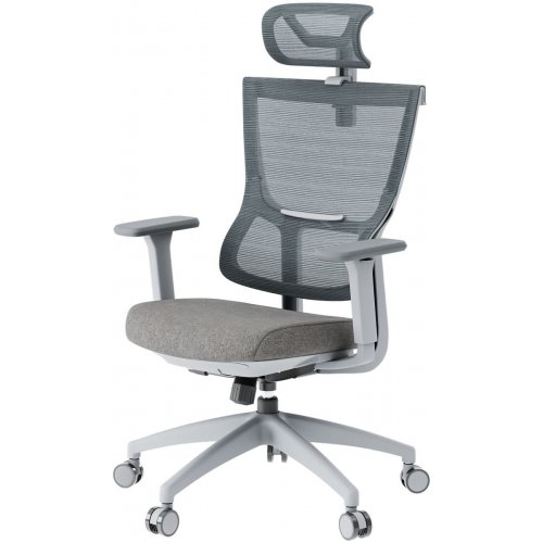 Крісло офісне OfficePro Elegant OC600 (OC600-G-DG-DG) Gray/Dark Gray купити в Україні: Київ, Львів, Хмельницький, Тернопіль, Івано-Франківськ | Низька ціна, відгуки, характеристики від TELEMART фото