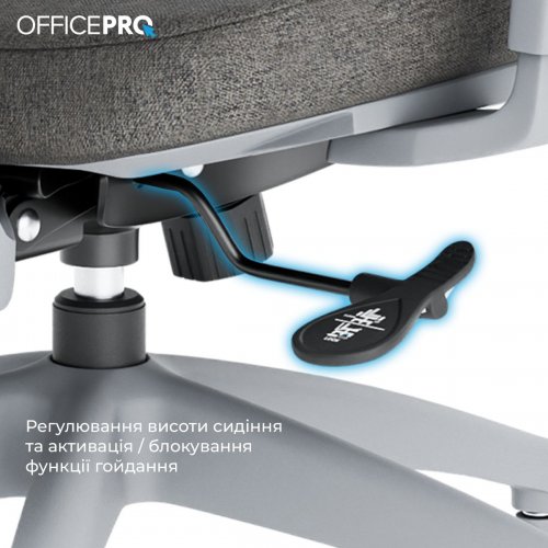 Крісло офісне OfficePro Elegant OC600 (OC600-G-DG-DG) Gray/Dark Gray купити в Україні: Київ, Львів, Хмельницький, Тернопіль, Івано-Франківськ | Низька ціна, відгуки, характеристики від TELEMART фото