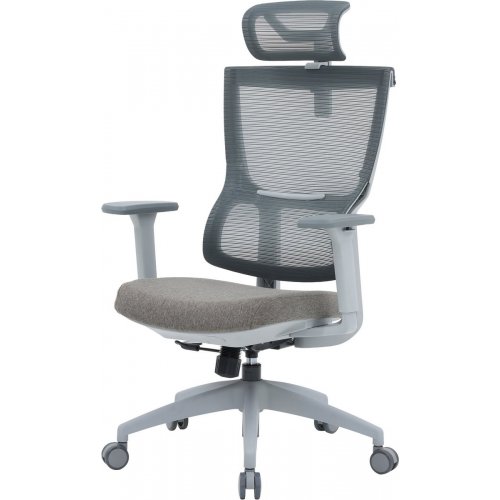 Купити Крісло офісне OfficePro Elegant OC600 (OC600-G-DG-DG) Gray/Dark Gray - ціна в Києві, Львові, Вінниці, Хмельницькому, Франківську, Україні | інтернет-магазин TELEMART.UA фото