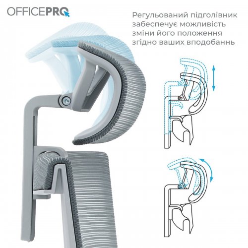 Купити Крісло офісне OfficePro Elegant OC600 (OC600-G-DG-DG) Gray/Dark Gray - ціна в Києві, Львові, Вінниці, Хмельницькому, Франківську, Україні | інтернет-магазин TELEMART.UA фото