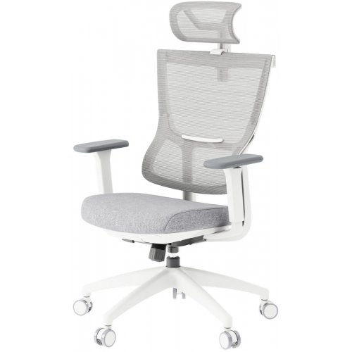 Офисное кресло OfficePro Elegant OC600 (OC600-W-LG-LG) White/Light Gray купить в Украине: Киев, Днепр, Харьков, Одесса  | Низкая цена, отзывы, характеристики от TELEMART фото