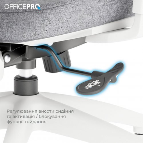 Офисное кресло OfficePro Elegant OC600 (OC600-W-LG-LG) White/Light Gray купить в Украине: Киев, Днепр, Харьков, Одесса  | Низкая цена, отзывы, характеристики от TELEMART фото