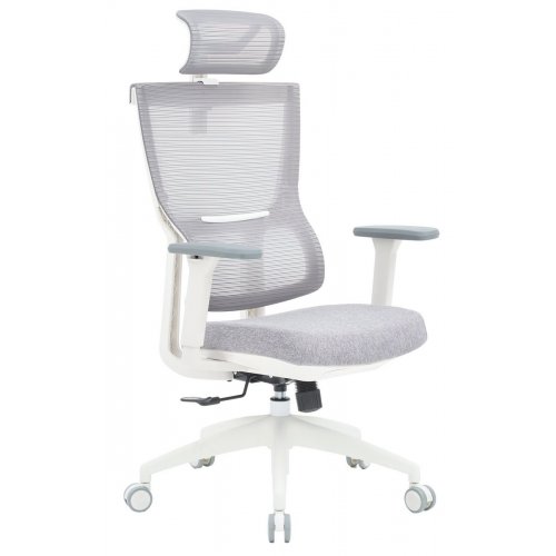 Купити Крісло офісне OfficePro Elegant OC600 (OC600-W-LG-LG) White/Light Gray - ціна в Києві, Львові, Вінниці, Хмельницькому, Франківську, Україні | інтернет-магазин TELEMART.UA фото