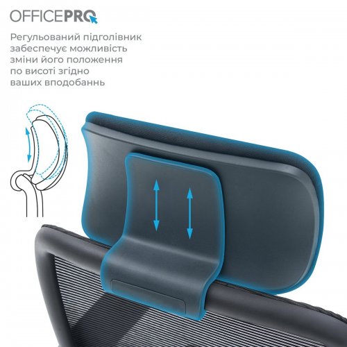 Купити Крісло офісне OfficePro Wave OC670 (OC670-B-B-B) Black - ціна в Києві, Львові, Вінниці, Хмельницькому, Франківську, Україні | інтернет-магазин TELEMART.UA фото