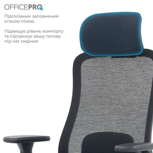 Купити Крісло офісне OfficePro Wave OC670 (OC670-B-B-B) Black - ціна в Києві, Львові, Вінниці, Хмельницькому, Франківську, Україні | інтернет-магазин TELEMART.UA фото